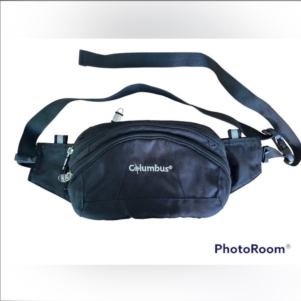 Columbus Black Belt Bag Fanny Pack Travel Hiking Outdoor